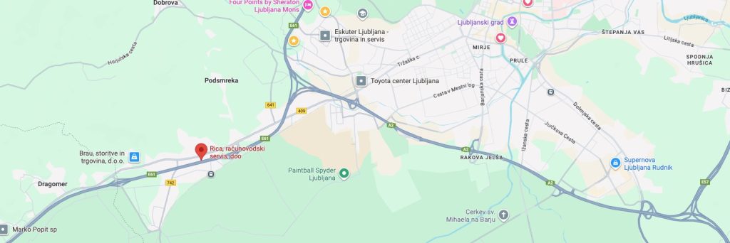 Racunovodstvo Rica Lokacija Zemljevid